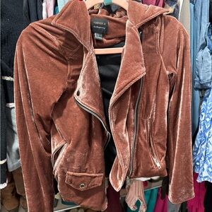 Forever 21 Women's Rust Velvet Blazer